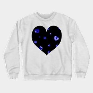 Chaotic Hearts, Dapple Series - Dark Blue Crewneck Sweatshirt